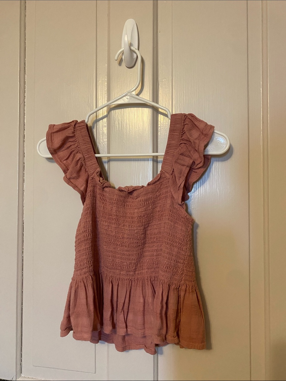 American Eagle Smocked Ruffle Tank - Rose - Picture 3 of 3